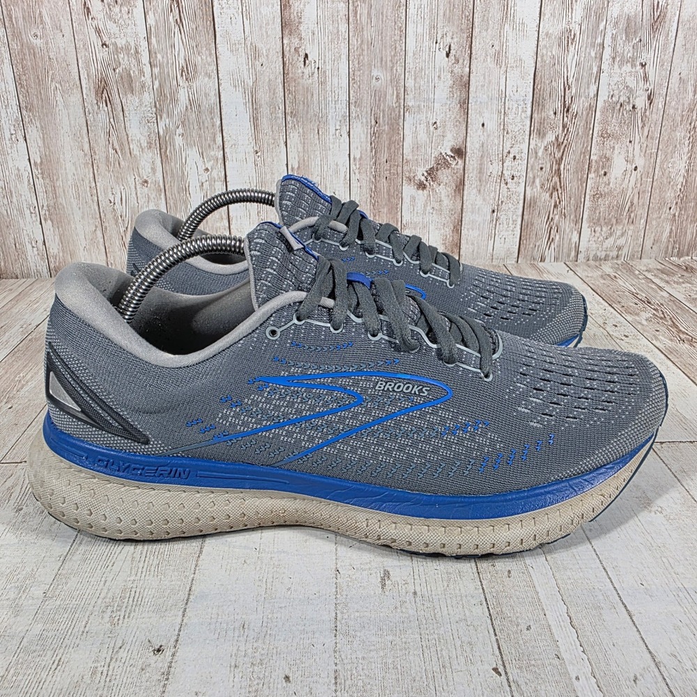 Brooks Glycerin 19 Mens Running Shoes Grey Blue 1103561D095 Size 10.5